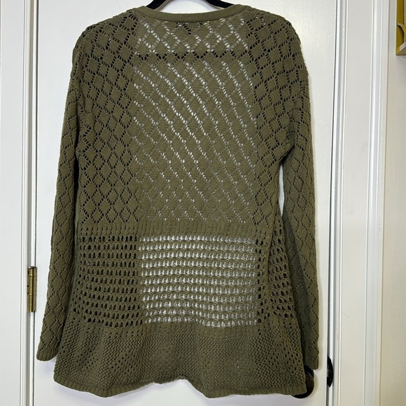 INC International Concepts Green Open Front Cardigan - Picture 7 of 8